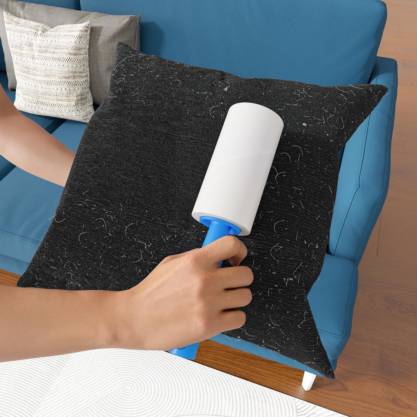 Lint Rollers for Pet Hair Extra Sticky, 800 Sheets (8 Rollers) Mega Value Set Lint Roller with 2 Upgraded Handles, Pet Hair Removal Tool for Clothes, Furniture, Carpet, Dog & Cat Hair Remover - Available at All In One Marketplace Canada