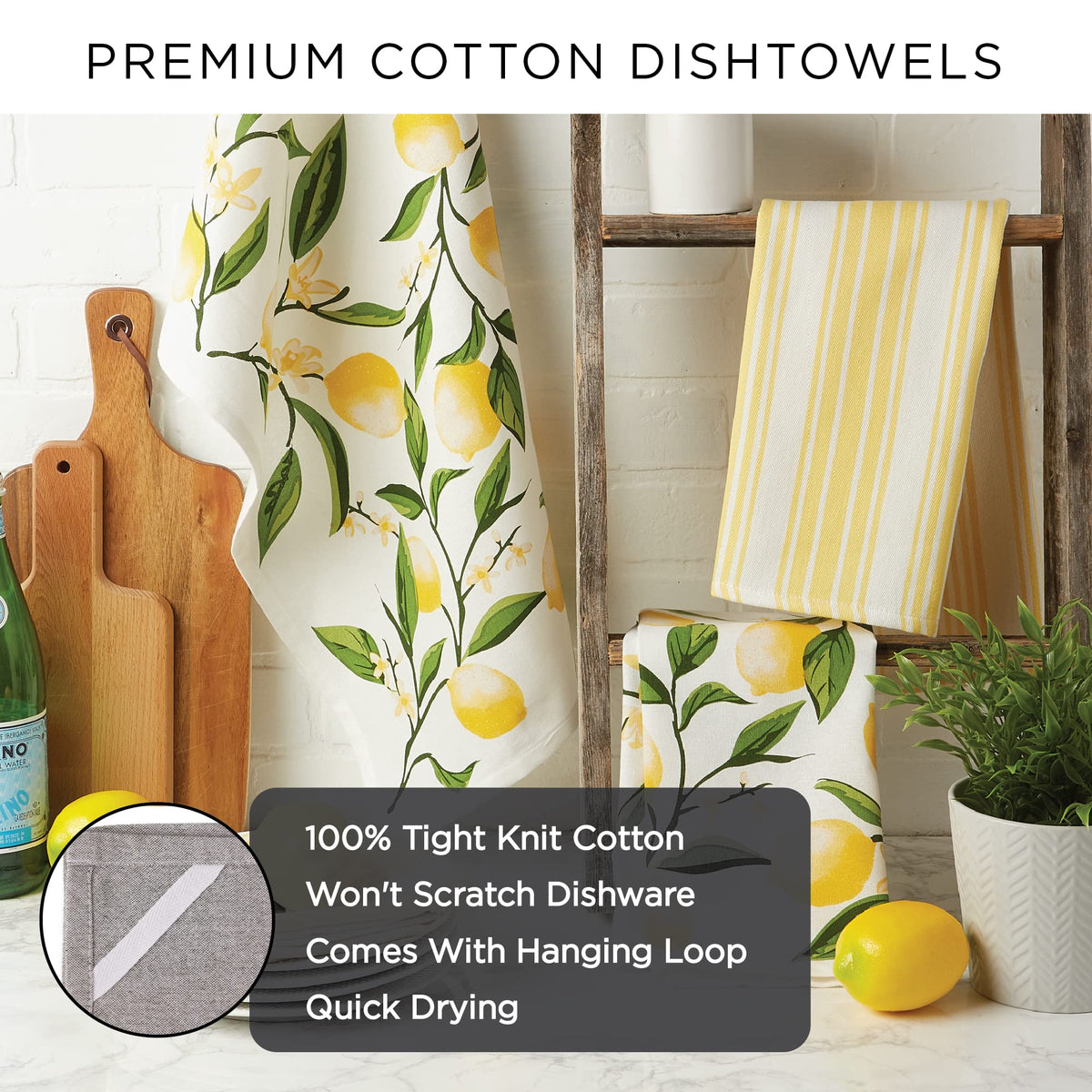 DII Decorative Oversized Cotton Halloween Holiday Dish Towels, 18" x 28", 3 Pack
