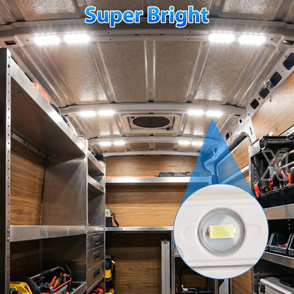 Linkstyle 120 LEDs Van Interior Light Kits, 12V 40 Modules Lights Strip Ceiling Lamp with Switch, Super Bright 12V Christmas Lighting for Car Van RV, White Lights 🍁 All In One Marketplace Canada