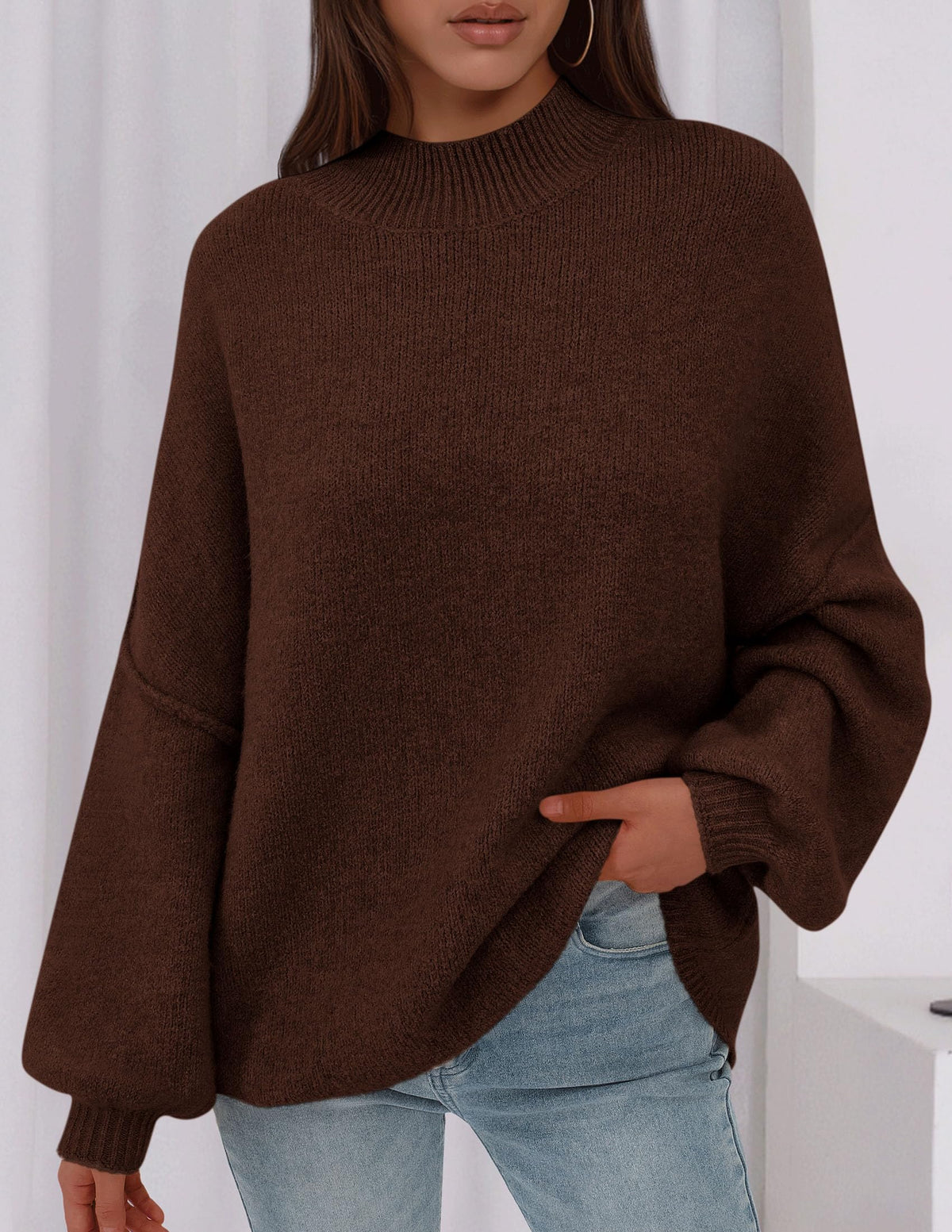 PRETTYGARDEN Women's Oversized Sweaters Fall Clothes Brown,M 🍁 All In One Marketplace Canada