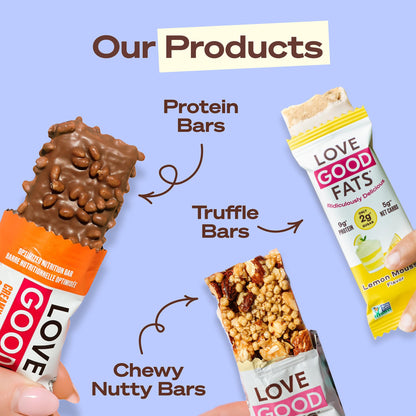 Love Good High-Protein Bars Variety Pack - 12 Count | Whey Protein & Collagen | Low Sugar, Low Carb, Gluten Free