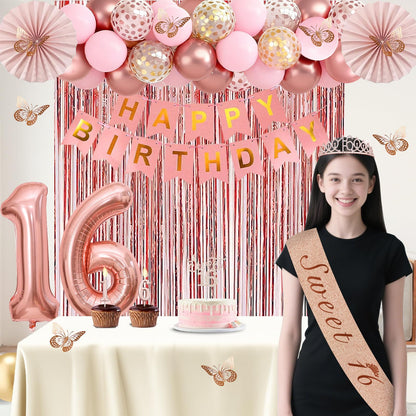 Juesly Sweet 16 Birthday Decorations for Girls Rose Gold 50pcs 🍁 All In One Marketplace Canada