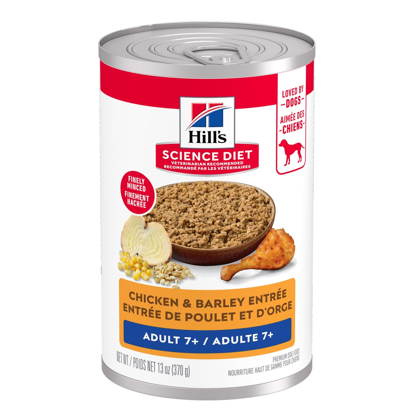 Hill's Science Diet Senior 7+ Canned Dog Food, Chicken & Barley Entrée 12 x 370 g Can 🍁 All In One Marketplace Canada