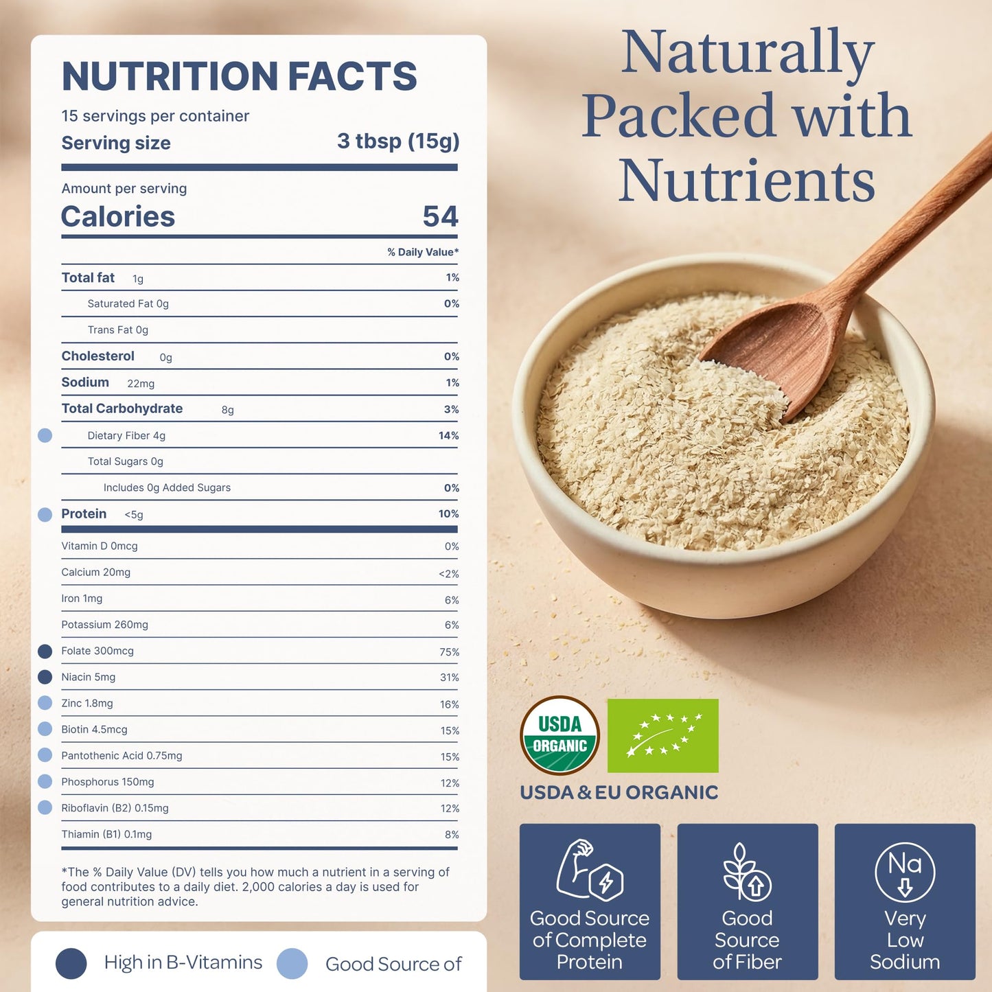 LOOV Organic Non-Fortified Nutritional Yeast Flakes - 227g (8 oz)