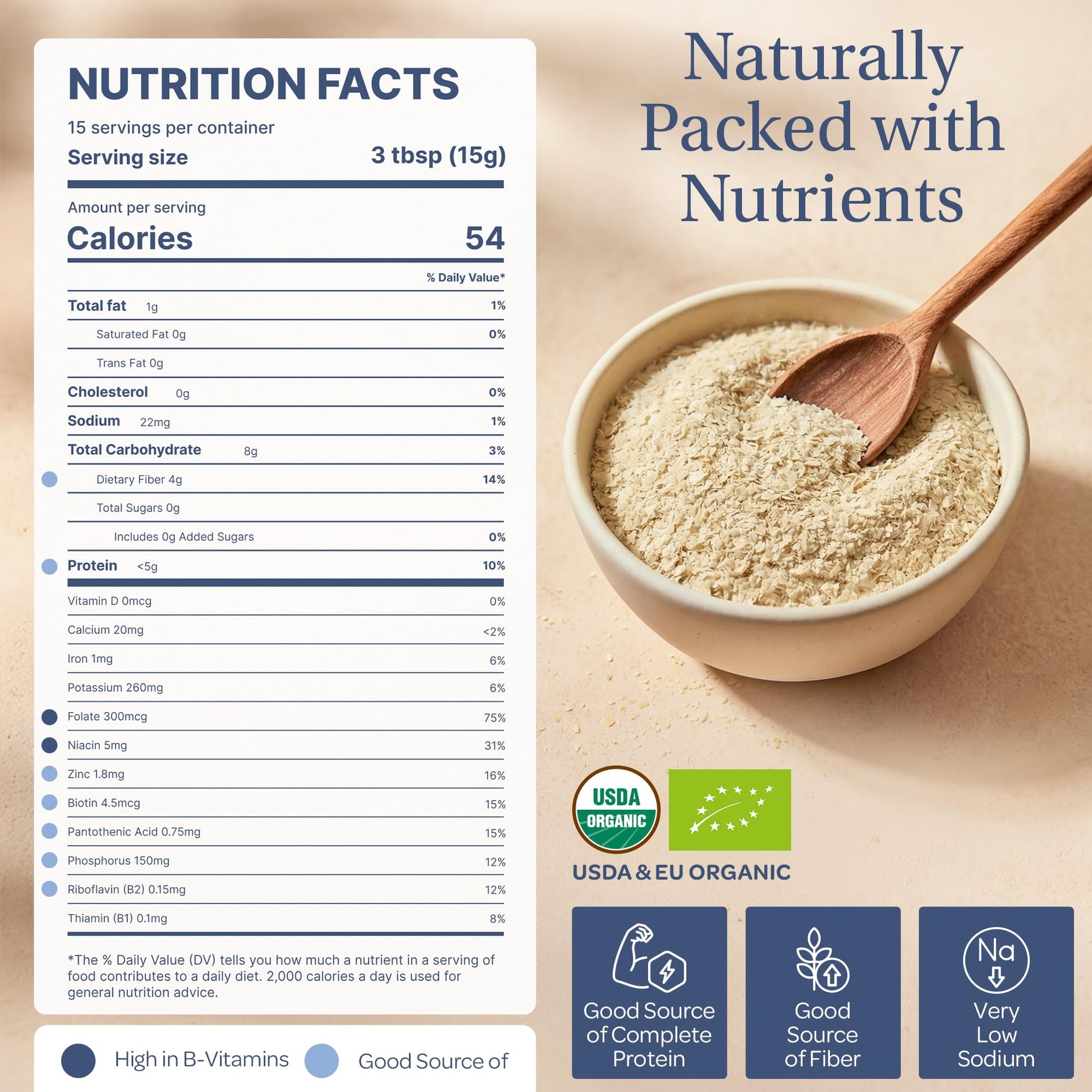 LOOV Organic Non-Fortified Nutritional Yeast Flakes - 227g (8 oz)