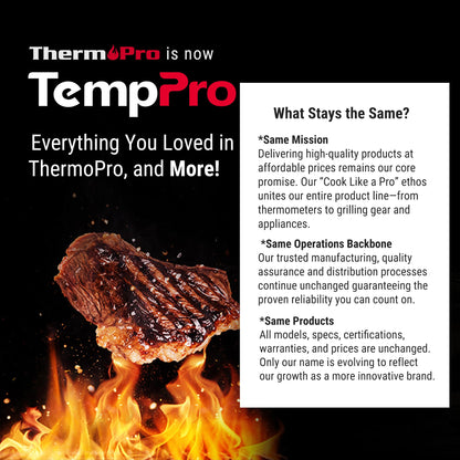 TempPro TP20 500FT Wireless Digital Thermometer with Dual Temperature Probe, Digital Cooking Food Thermometer Wireless for Smoker BBQ Grill Thermometer Beef Steak Turkey Thermometer - Available at All In One Marketplace Canada