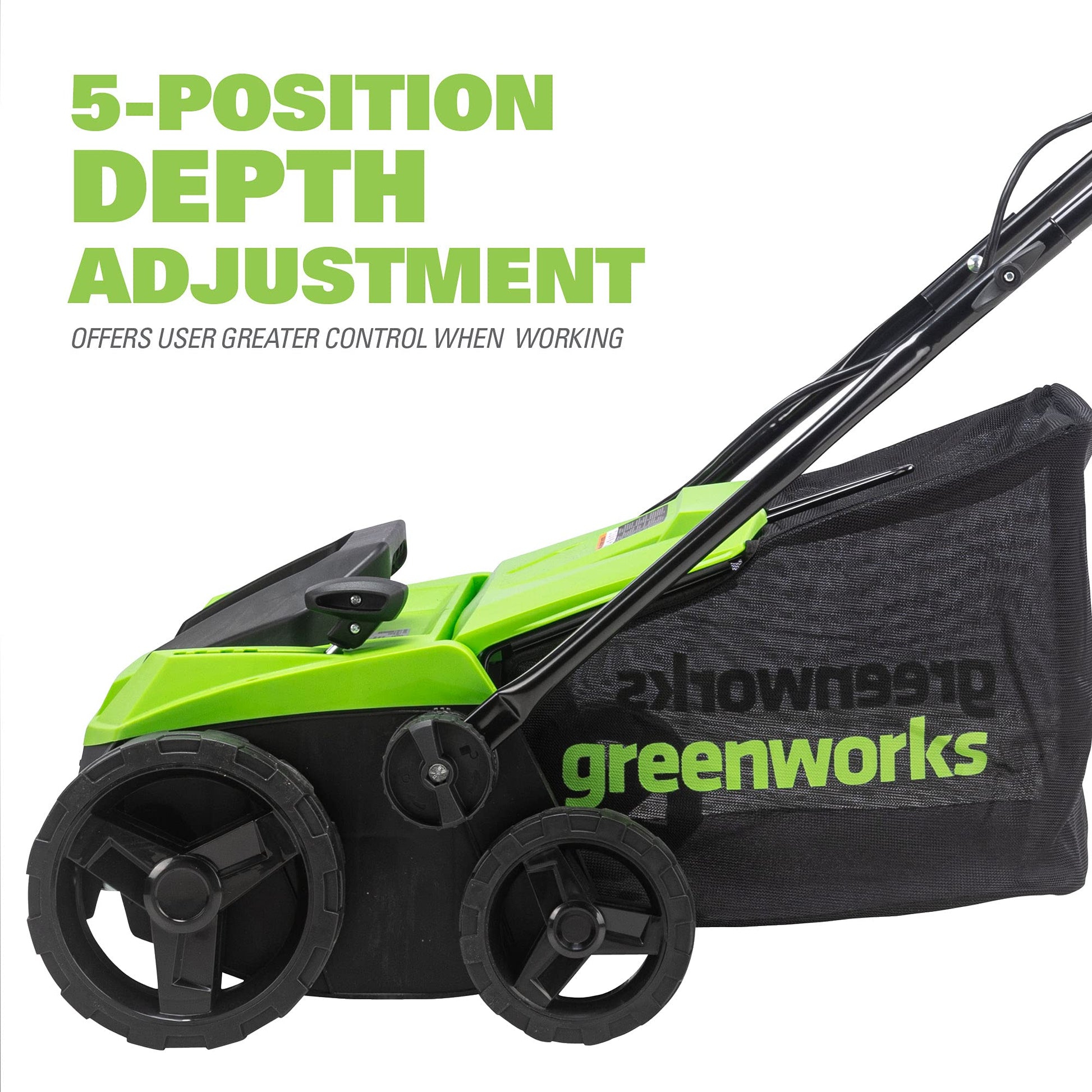 Greenworks 13 Amp 14-Inch Corded Dethatcher/Scarifier, DT13B00 Greenworks