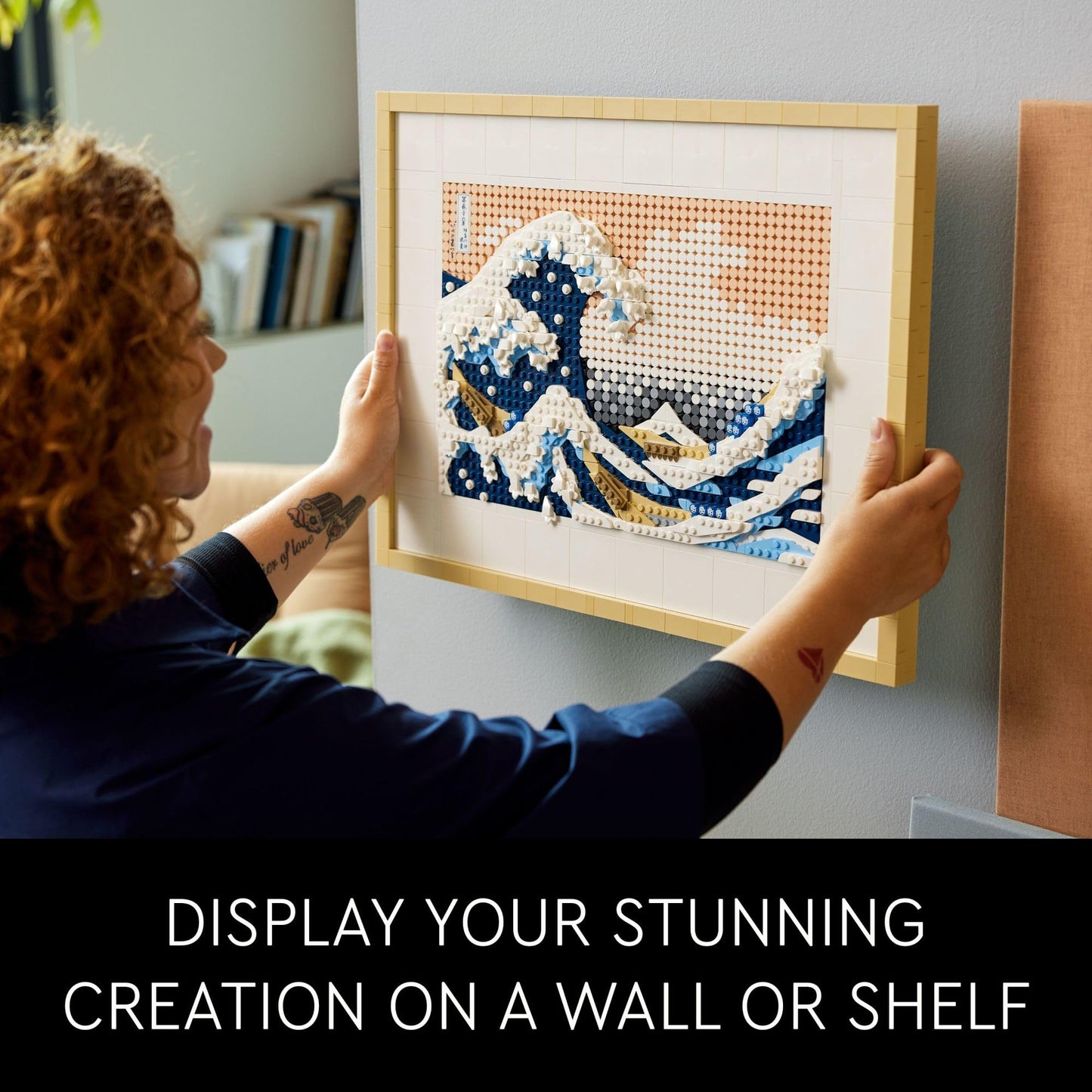 LEGO Art Hokusai – The Great Wave, 3D Japanese Wall Art, Framed Ocean Canvas Picture for Home or Office Décor, Creative DIY Activity, Arts & Crafts Kit, Hobbies for Adults, 31208 LEGO