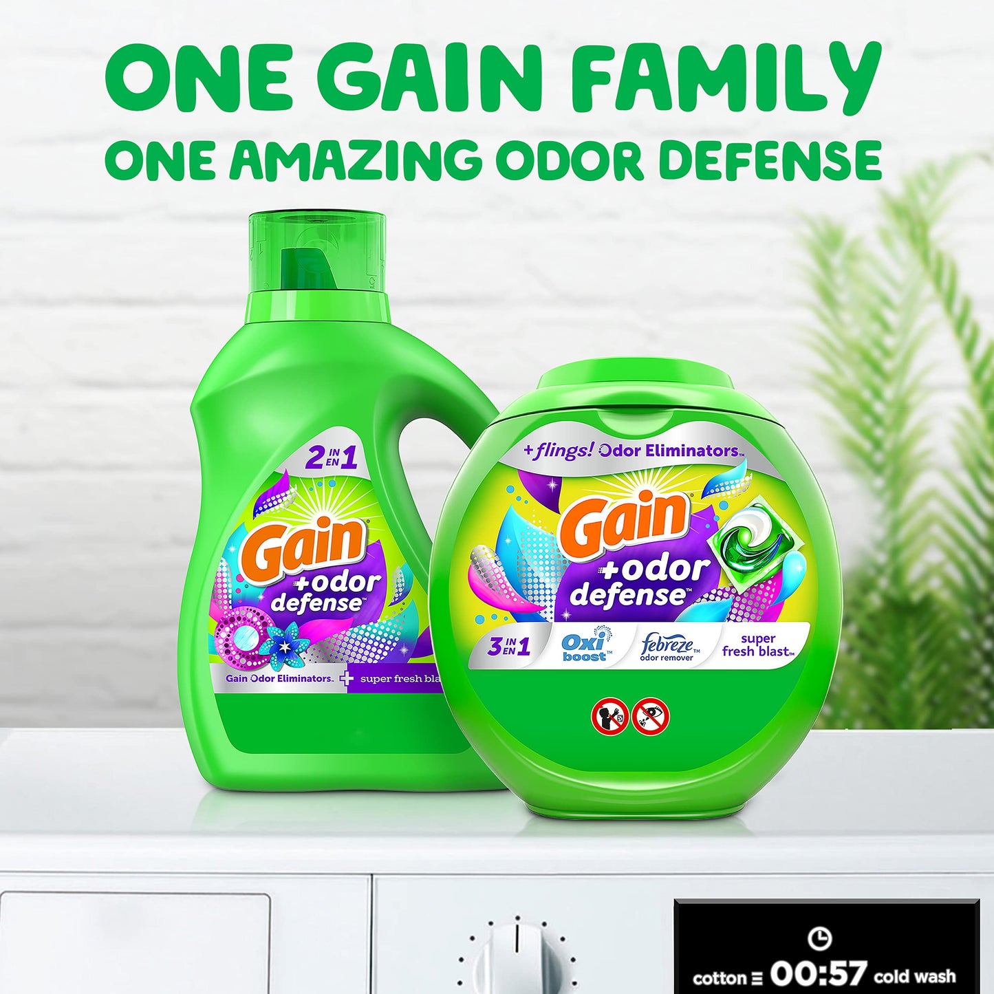 Gain Flings Laundry Detergent Pacs Super Fresh Blast Scent with Odour Defense, 76 Count - Available at All In One Marketplace Canada