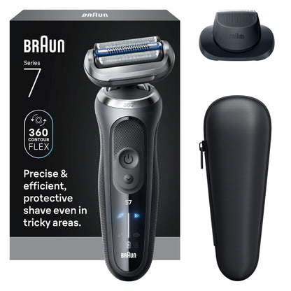 Braun Foil Shaver, Shavers for Men, Electric razor, Series 7, Wet & Dry with Turbo Mode, 7120s - Available at All In One Marketplace Canada
