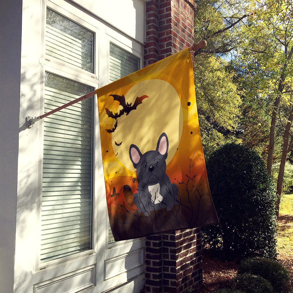 Caroline's Treasures BB4280CHF Halloween French Bulldog Black Canvas House Size Flag, Large, Multicolor
