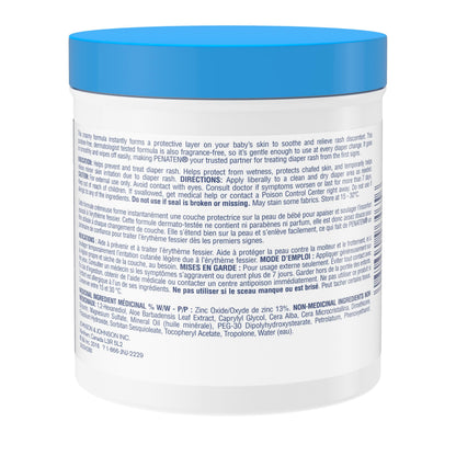 Penaten Medicated Diaper Rash Cream with 13% Zinc Oxide for Baby and Adult Essentials - Soothes, Heals & Protects Sore Skin, Paraben-Free, Fragrance-Free, Dermatologist Tested - 454 Grams