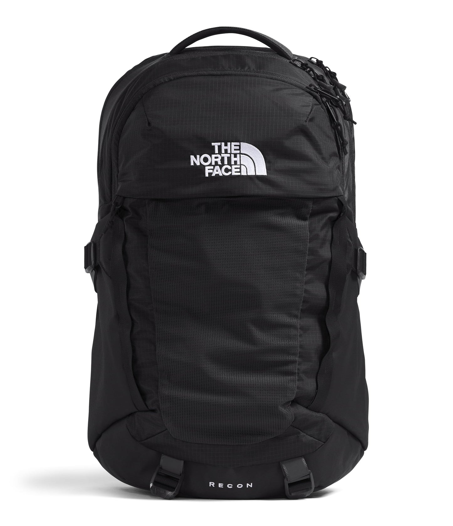 THE NORTH FACE Recon Everyday Laptop Backpack | Water Repellent Finish, 16" Laptop Sleeve, 2 Water Bottle Pockets, TNF Black/TNF Black-NPF, One Size
