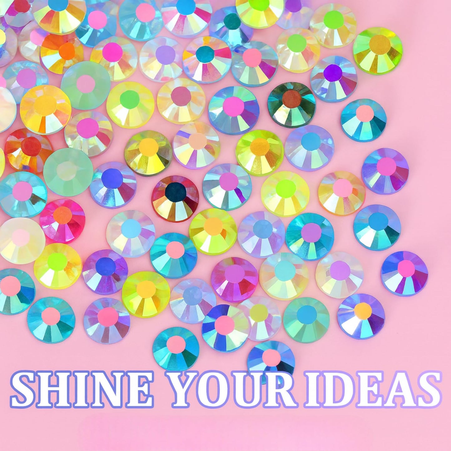 KCZ 30000pcs Resin Jelly Rhinestones – 3mm Mixed-Color Flatback Gems for Bedazzling, Diamond Art, Nail Art, Shoes, Crafts & DIY Projects - Available at All In One Marketplace Canada