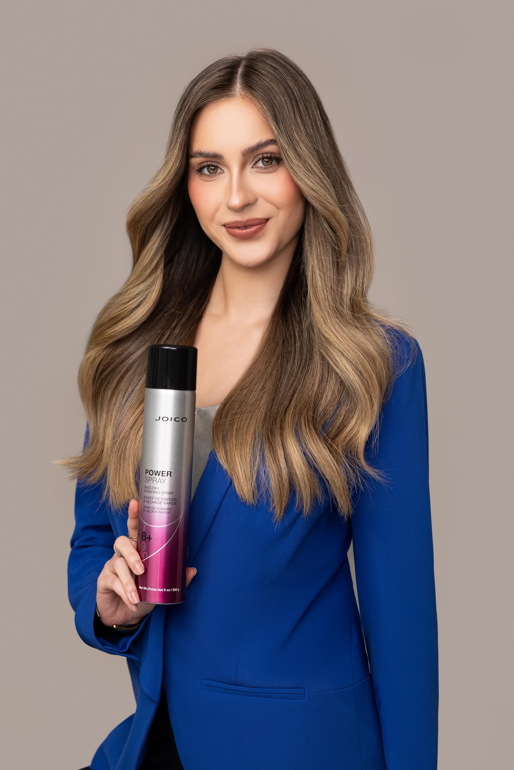 Joico Power Spray Fast-Dry Finishing Spray | Strong Hold, Level 8 | For Most Hair Types | Protect Against Heat & Humidity | Protect Against Pollution & Harmful UV | Paraben & Sulfate Free | 72 Hour Hold, 300mL Joico