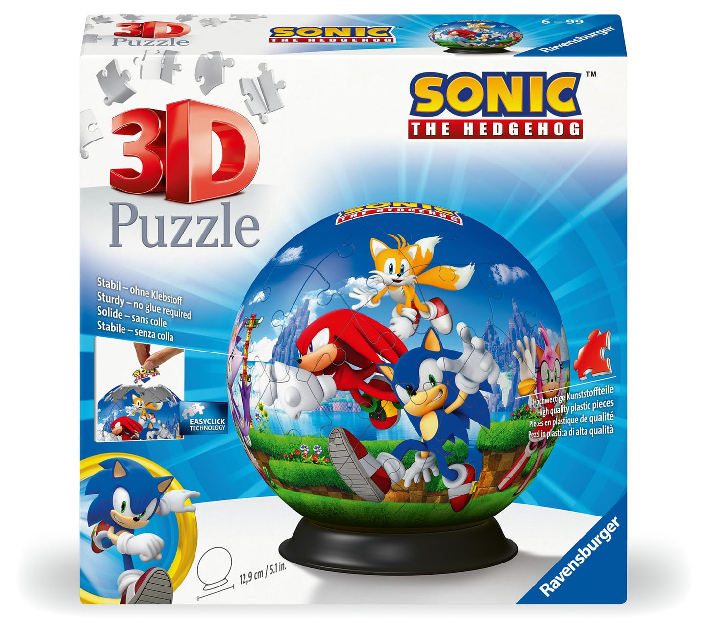 Ravensburger Sonic The Hedgehog 3D Jigsaw Puzzle Ball for Adults and Kids - 11592 - Great Gift for Any Birthday, Holiday, or Special Occasion Ravensburger