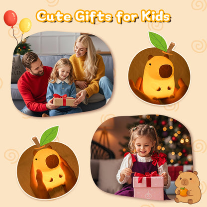 FULLOSUN Capybara Night Light for Kids, Soft Silicone Touch Lamp with Dim 🍁 All In One Marketplace Canada