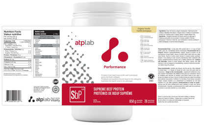 ATP LAB Supreme Beef Protein Powder Grass Fed 850g - Vanilla Flavor with Bone Broth & Hydrolyzed Collagen