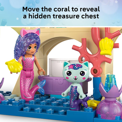LEGO Gabby’s Dollhouse Mermaid Gabby’s Aquarium Adventure Building Blocks - Pretend Play & Learning Toy for Girls & Boys, Ages 4+, with Gabby & Mercat Mini Dolls - Gift Idea for Birthdays - 11204 LEGO