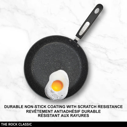 Starfrit The Rock Classic 10" (26cm) Non-Stick Fry Pan - Durable Forged Aluminum - Oven Safe - PFOA Free - Easy to Clean - Available at All In One Marketplace Canada