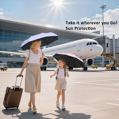 BAODINI Travel Mini Umbrella for Purse With Case-Small Compact UV Umbrella Protection Sun-Lightweight Tiny Pocket Umbrella Sun Blocking for Women, Girls and Men - Available at All In One Marketplace Canada