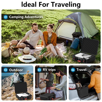 MEKEET Starlink Mini Case, IP67 Waterproof Hard case Fits Star Link Mini Dish, Portable Shoulder Dual Carry Options with Precision Cut Foam for Starlink Accessories,Ideal for Travel and Camping