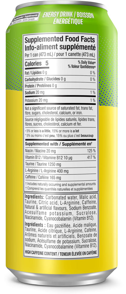 Cellucor C4 Performance Energy Drink, Jolly Rancher Green Apple, Carbonated Sugar Free Drink with no Artificial Colours or Dyes, 473mL, 12 count