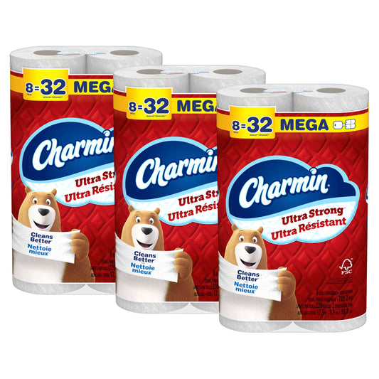 Charmin Toilet Paper Ultra Strong, 24 Mega Rolls = 96 Regular Rolls - Available at All In One Marketplace Canada