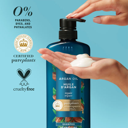 Herbal Essences, Argan Oil Paraben Free Shampoo and Conditioner, Dual Pack, Hair Repair, with Certified Camellia Oil and Aloe Vera, For All Hair Types, Especially Damaged Hair, 600 mL Each - Available at All In One Marketplace Canada