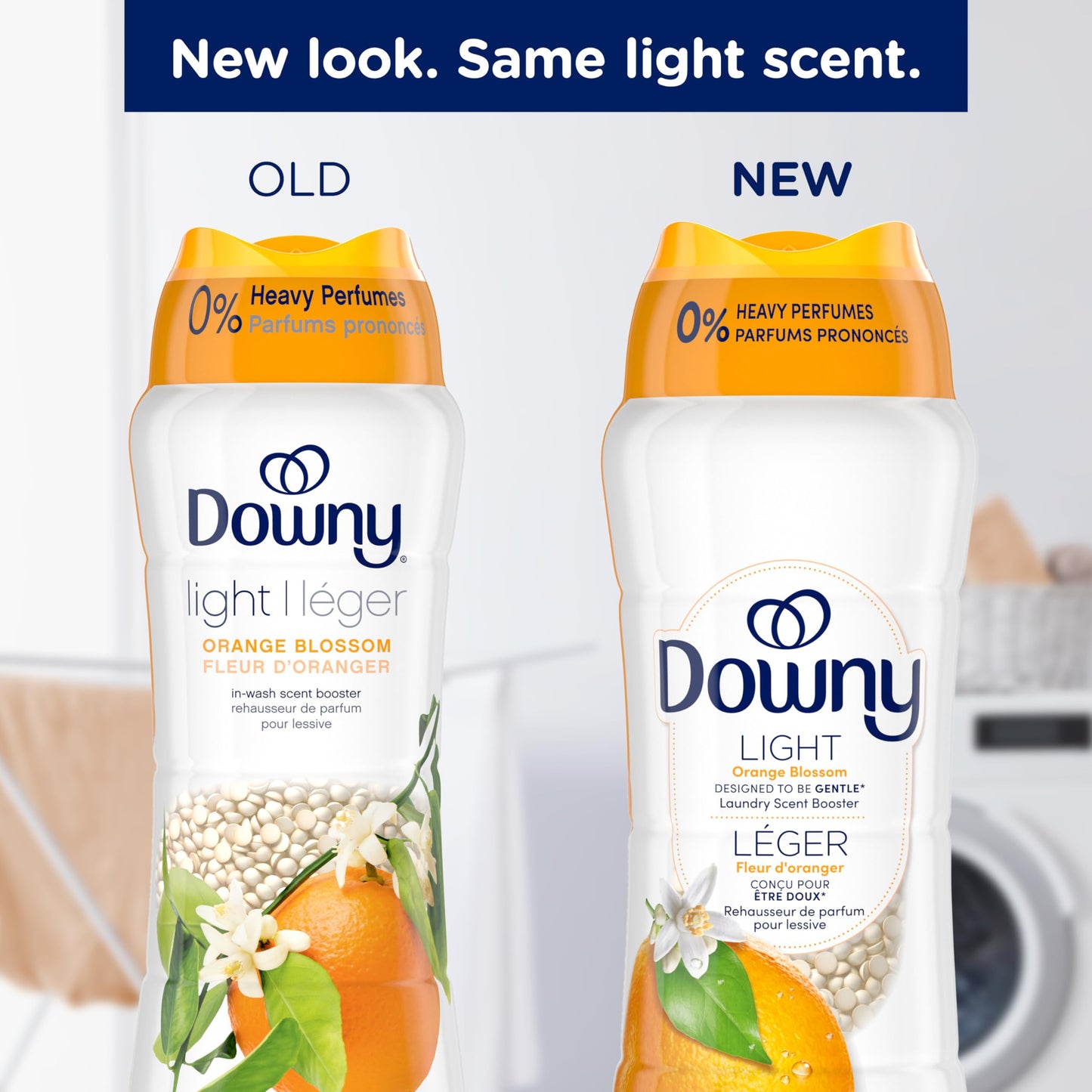 Downy Light Laundry Scent Booster Beads, Orange Blossom Scent, In-wash fabric beads designed to be gentle with a light boost of scent, No Heavy Perfumes, 680 Grams - Available at All In One Marketplace Canada