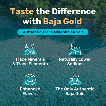 Baja Gold Mineral Sea Salt - Fine Grind Natural Seasoning for Cooking & Baking | 5 lb. Resealable Bag