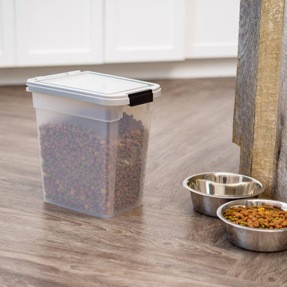 IRIS USA Dog Food Storage Container, Up to 10 lbs, Clear/Gray, Made in USA IRIS USA