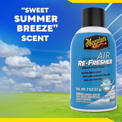 Meguiar’s Whole Car Air Refresher Odor Fighting Mist Summer Breeze, 2 Oz