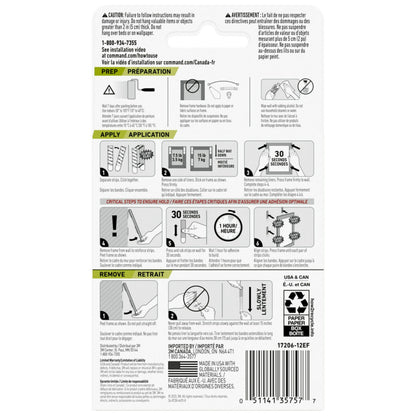 Command Large Picture Hanging Strips - Damage Free Wall Hangers for Back to School Dorm Organization - 14 White Adhesive Pairs (28 Strips)
