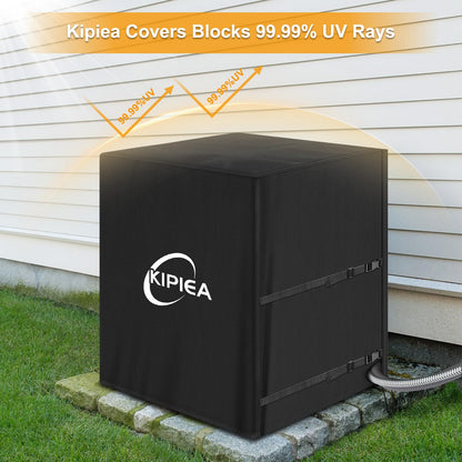 Kipiea Heavy Duty Air Conditioner Cover for Outside Units, Windproof, Anti-UV, Tear & Fade Resistant AC Cover for Winter (28" W x 28" D x 30" H) 🍁 All In One Marketplace Canada
