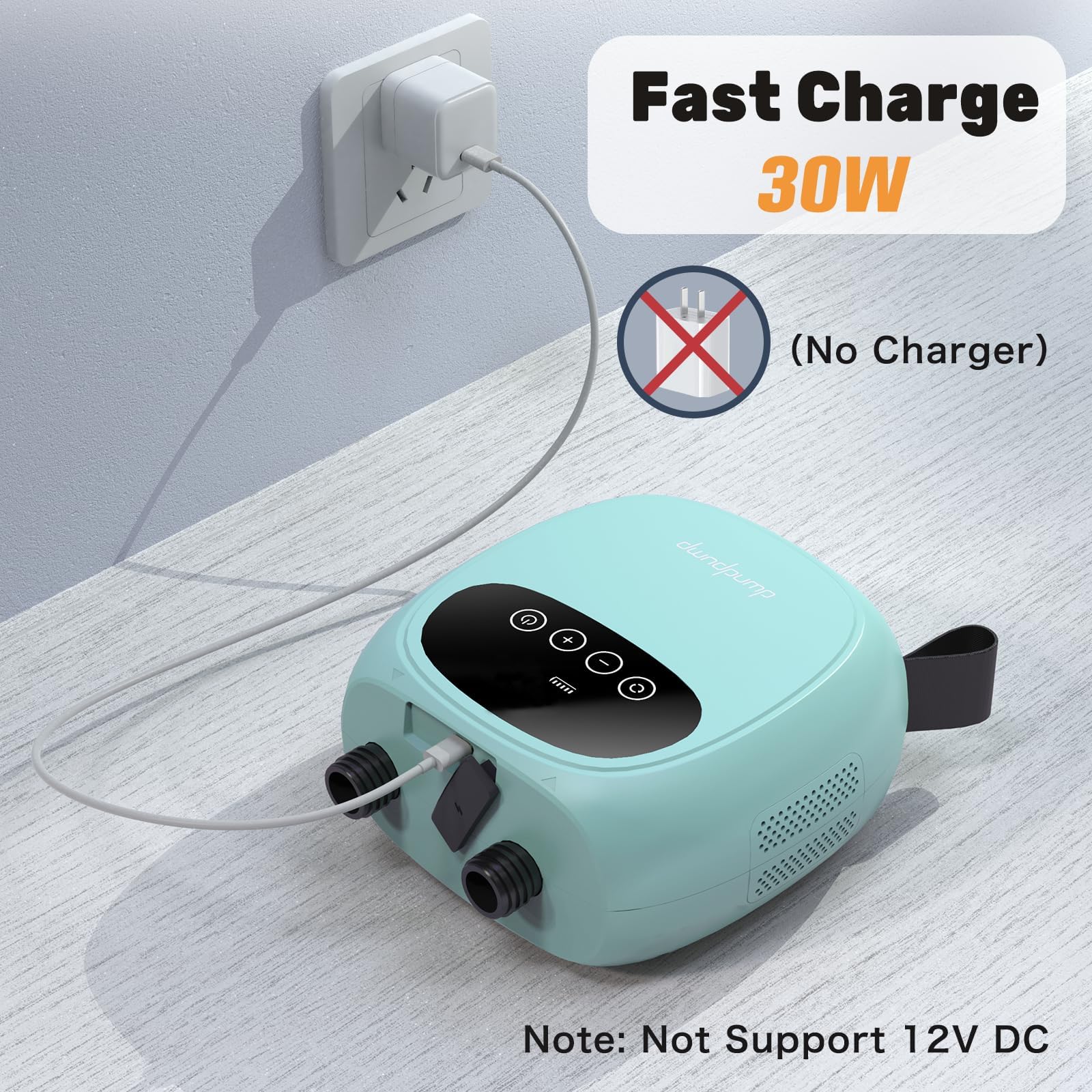 dwndpump Electric Paddle Board Pump, Rechargeable 20PSI SUP Pump, Dual-Stage Inflation and Deflation, Portable Electric Air Pump for Kayaks, Wind Wings, SUPs(Green) - Available at All In One Marketplace Canada