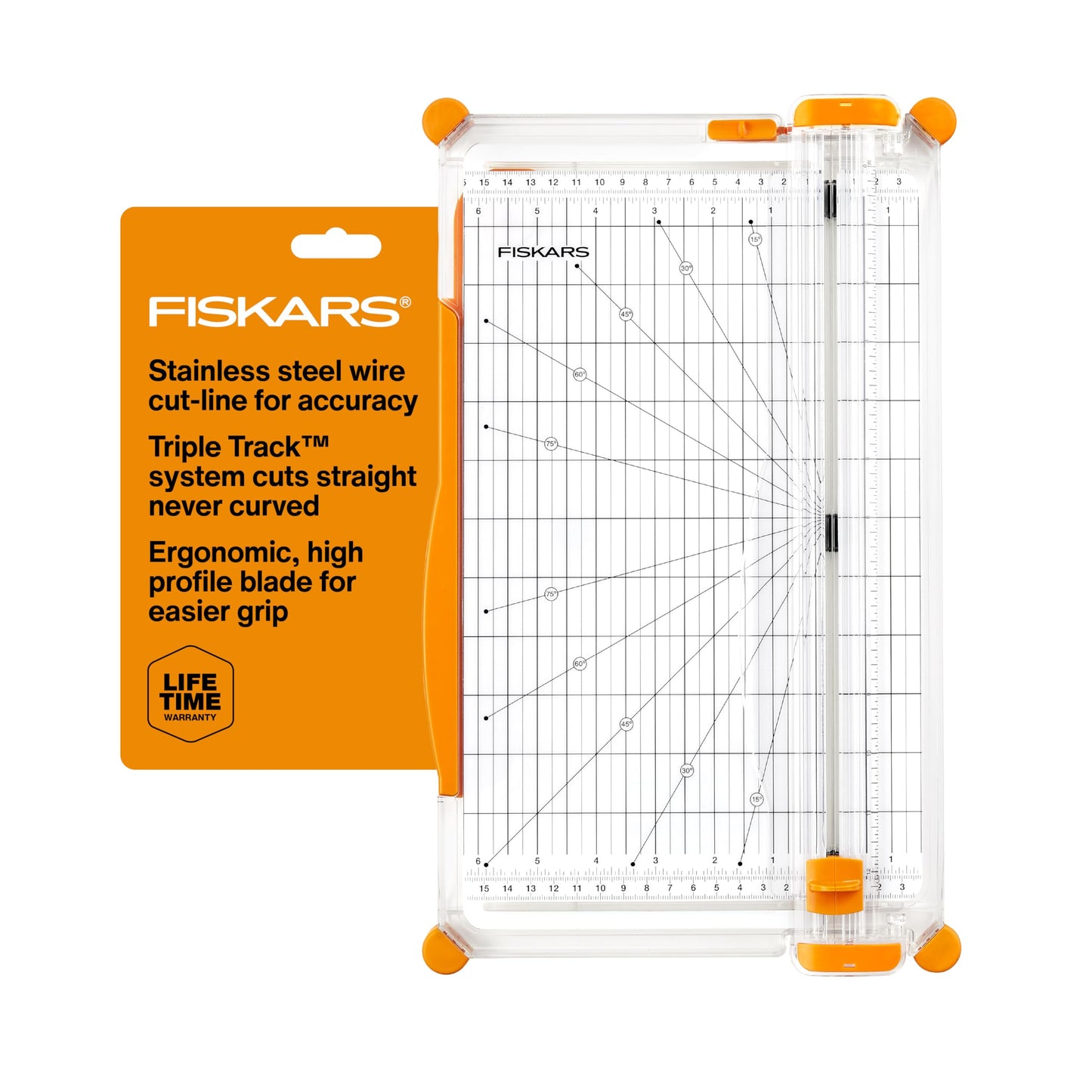 Fiskars Precision Paper Trimmer - Easy, Safe and Accurate for Crafts, Gifts, Cards and More - Always Cuts Straight Fiskars
