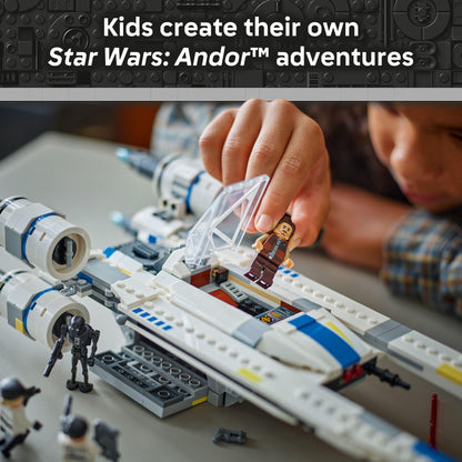 LEGO Star Wars Rebel U-Wing Starfighter Building Set - Includes Cassian Andor, Dedra Meero and K-2SO - Model Action Toy for Andor Fans - Birthday Gift Idea for Boys, Girls, Kids, Ages 8+ - 75399 LEGO