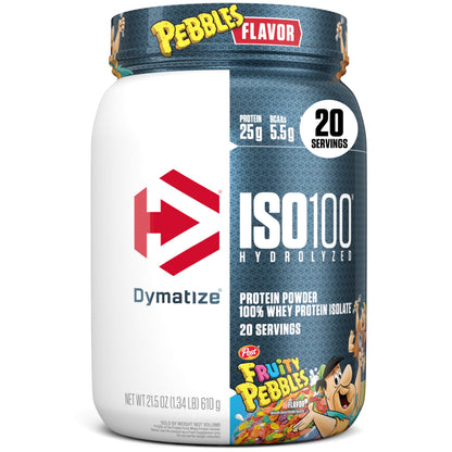 ISO100 Hydrolyzed Protein Powder by Dymatize, Fruity Pebbles, 100% Whey Isolate Powder, 25g of Protein, Gluten Free, 20 Servings 🍁 All In One Marketplace Canada