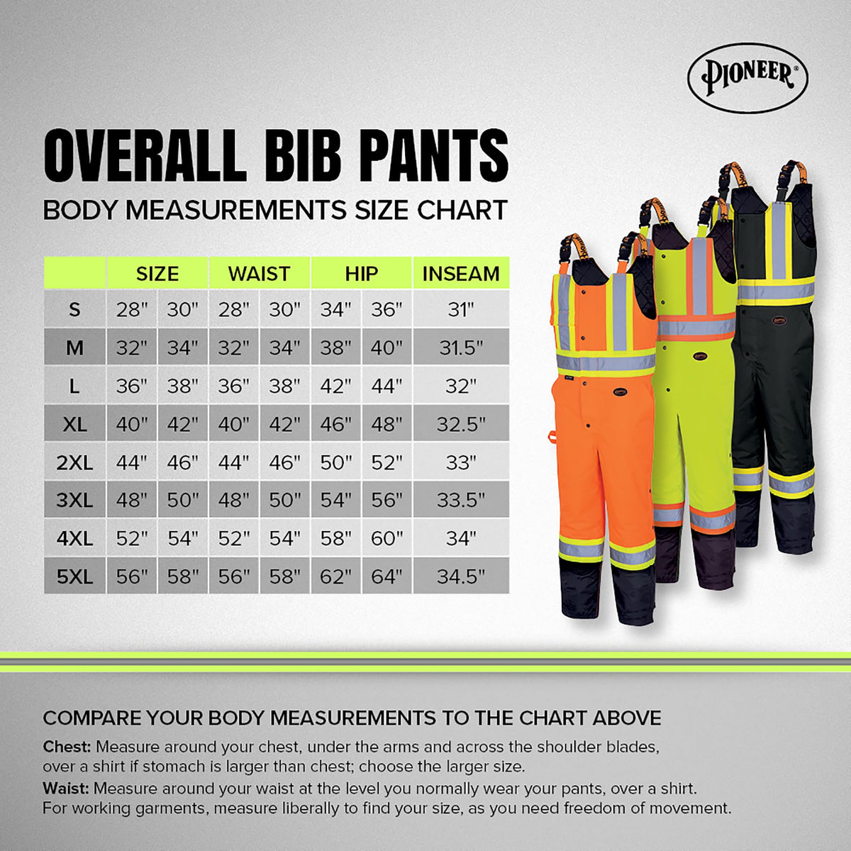 Pioneer Hi Vis Winter Overalls for Men - For Construction 🍁 All In One Marketplace Canada