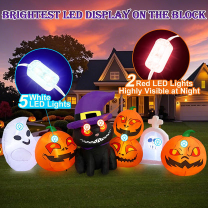 Danxilu 8FT Halloween Inflatables Outdoor Decorations Blow Up Pumpkin & Cat 🍁 All In One Marketplace Canada