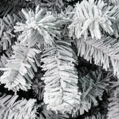 National Tree Company 6 ft Unlit Flocked Acacia Medium Artificial Christmas Tree, 512 Tips, Includes Stand, Green