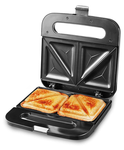 Elite Gourmet ESM-2207SS# Stainless Steel Sandwich Panini Maker Grilled Cheese Machine Tuna Melt Omelets Non-stick Cooking Surface, 2 Slice, 750 Watts, Stainless Steel Elite Gourmet