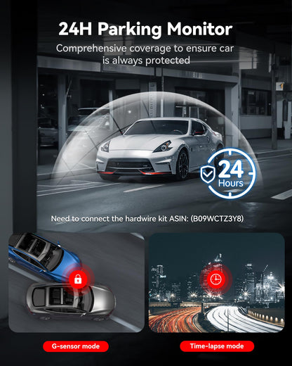 REDTIGER 4K Dash Cam Front and Rear, STARVIS 2 Sensor, Touch Screen 3.18", Voice Control, 20MB/s 5.8GHz WiFi 6 Car DashCam with 128GB Card, GPS, Night Vision, Emergency Lock, Parking Mode(F7N Touch)