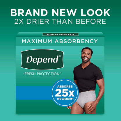 Depend FIT-FLEX Adult Incontinence Underwear for Men, Maximum Absorbency, XL, Grey, 26 Count 🍁 All In One Marketplace Canada