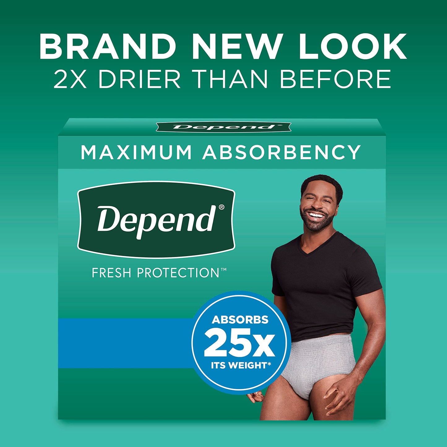 Depend Fresh Protection Adult Incontinence Underwear for Men (Formerly Depend Fit-Flex), Disposable, Maximum, Large, Grey, 40 Count 🍁 All In One Marketplace Canada