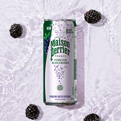 Maison Perrier Forever Blackberry Sparkling Water - 24 Pack, 330ml Cans