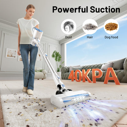 VIPSUN Cordless Vacuum Cleaner with Self-Standing, LED Screen Stick Vacuum Cleaners for Home, Lightweight Powerful Suction Vacuum, 6-in-1 Rechargeable Vacuum for Carpets, Pet Hair, Hardwood Floors - Available at All In One Marketplace Canada