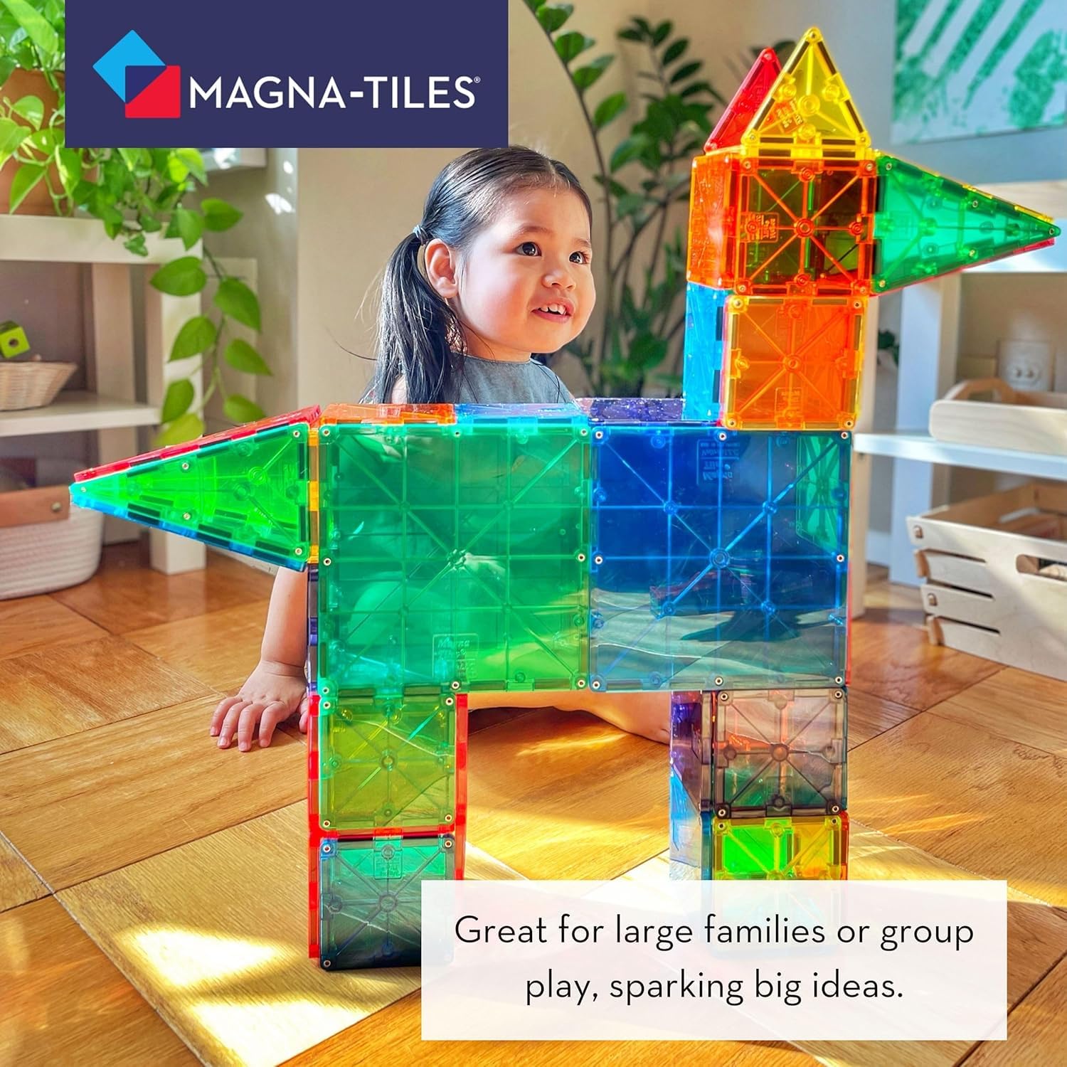 Magna-Tiles 04300 Clear Colors 100 Piece Set by Valtech since 1997 Magna Tiles