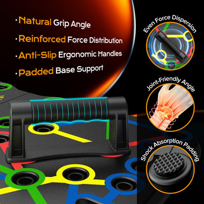 AERLANG Push Up Board-Large PushUps Portable Multi-Function Foldable Push Up Bar, Easy to Use Push up Handle Push Up Strength Training Push Up Stands Home Workout Equipment - Available at All In One Marketplace Canada